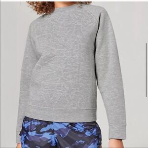 NWOT Ivy Park Quilted Gray Sweatshirt XS Crew Long Sleeve Warm Cozy